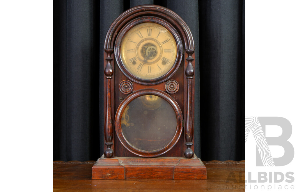 Mahogany Cased Mantle Clock