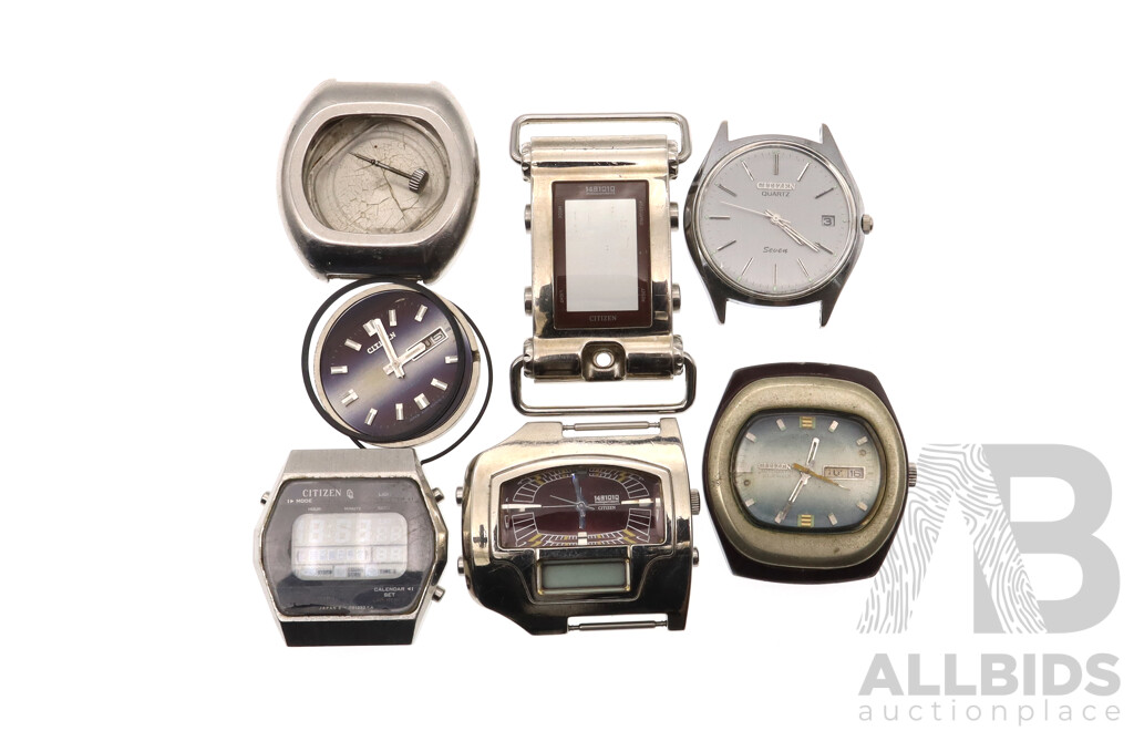 Citizen (6) Vintage Watches - Missing Bands