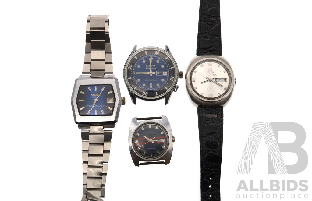 Collection of (4) Vintage Watches - Citron, Titus, Genova and Timex