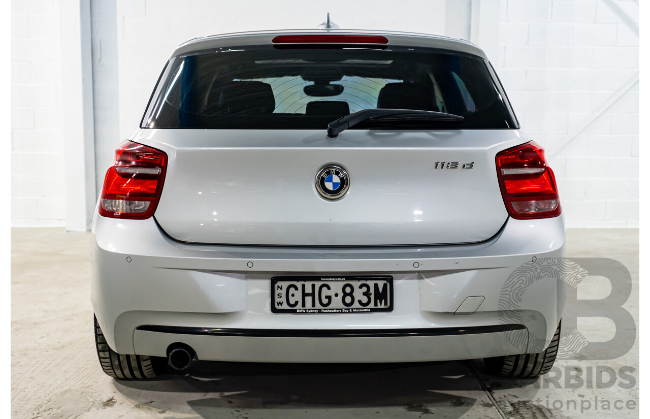 1/2012 BMW 118d Sportline F20 5d Hatchback Metallic Silver Turbo Diesel 2.0L