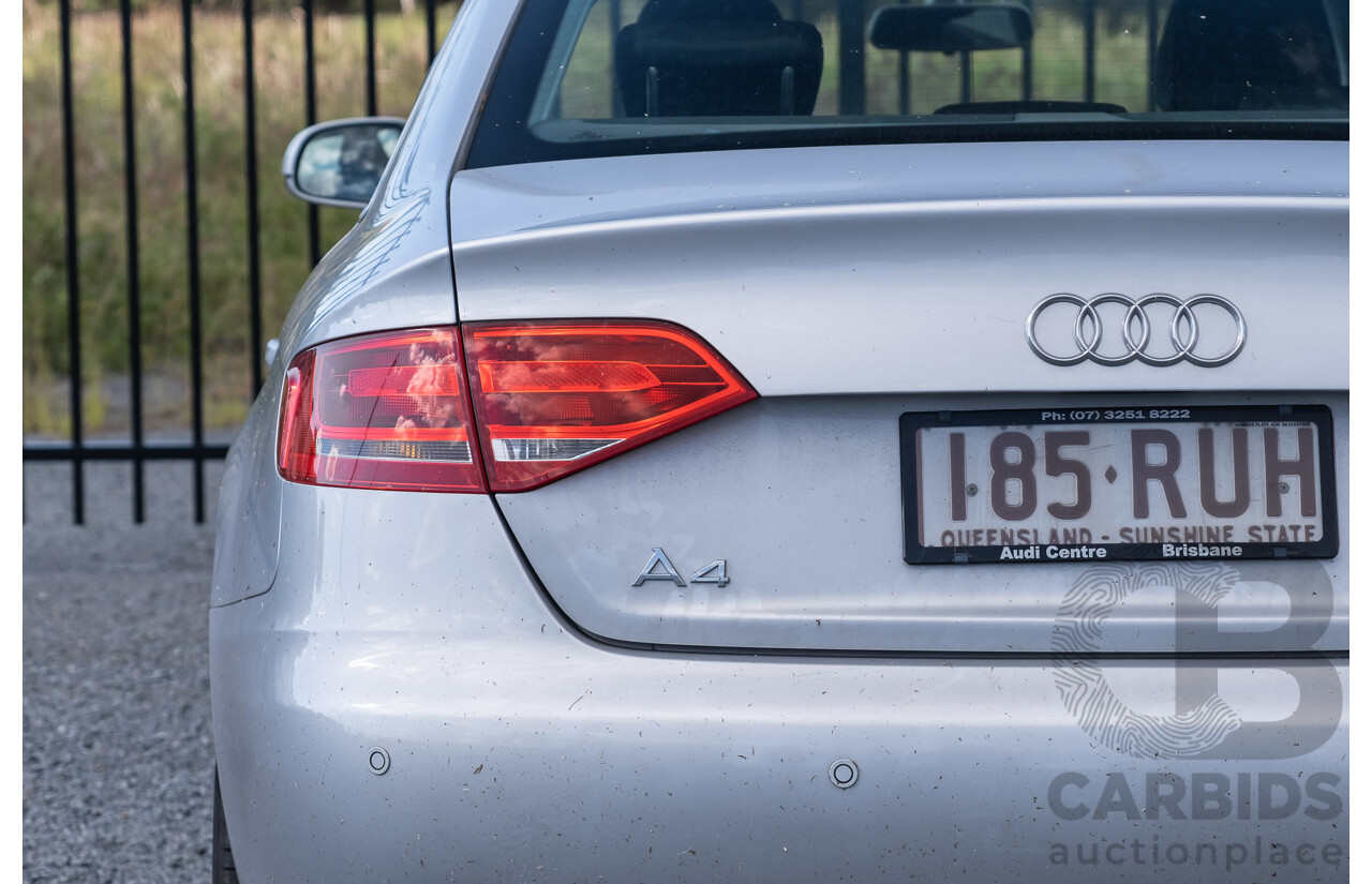 8/2011 Audi A4 2.0 TDi e B8 (8K) MY12 4d Sedan Silver Turbo Diesel 2.0L