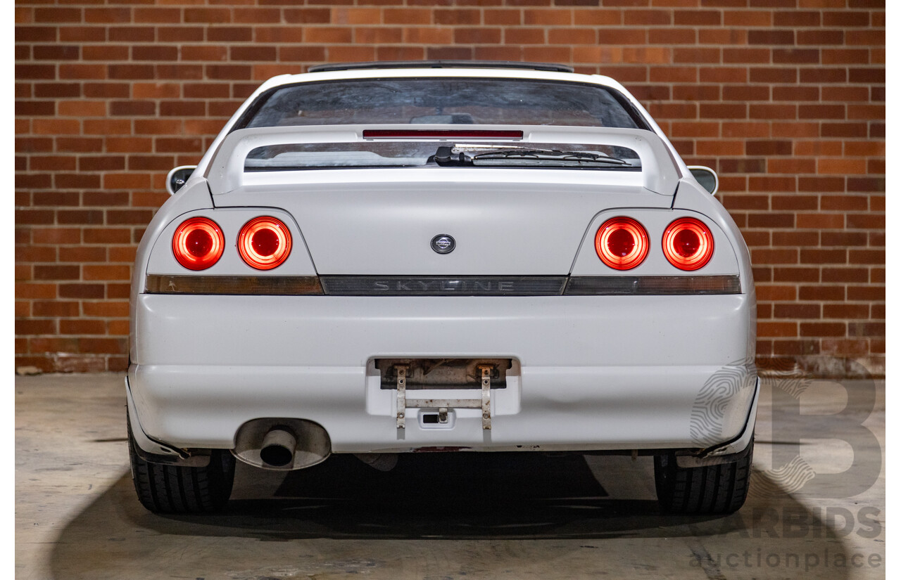 10/1994 Nissan Skyline R33 2d Coupe Ivory Matte White Wrap Turbo 4.0L - Modified with Barra Conversion - 07/2008 Import