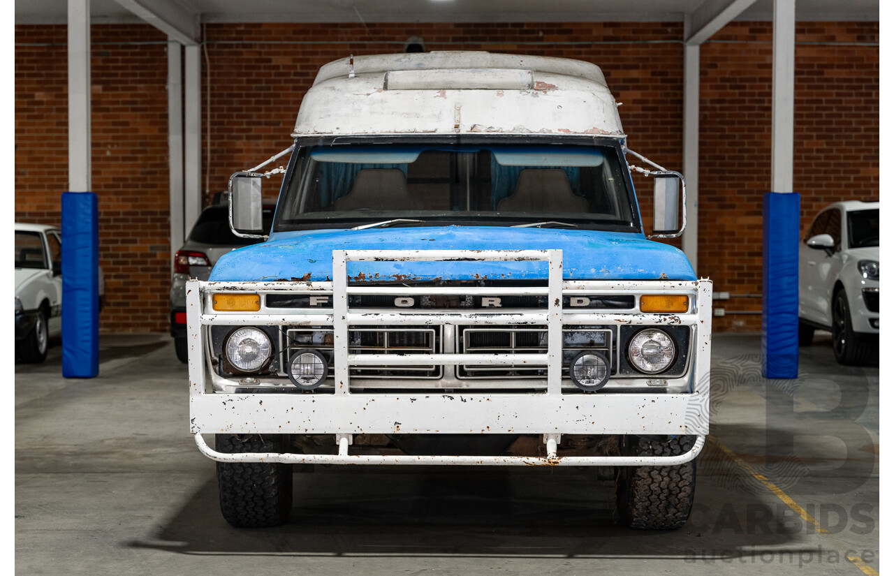 8/1977 Ford F100 Custom (Y-Code) 2d Utility Ex-Ambulance Blue V8 4.9L