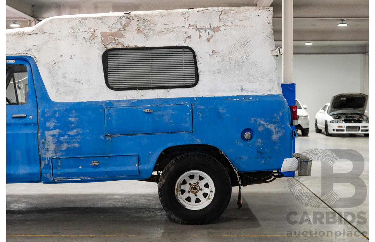 8/1977 Ford F100 Custom (Y-Code) 2d Utility Ex-Ambulance Blue V8 4.9L