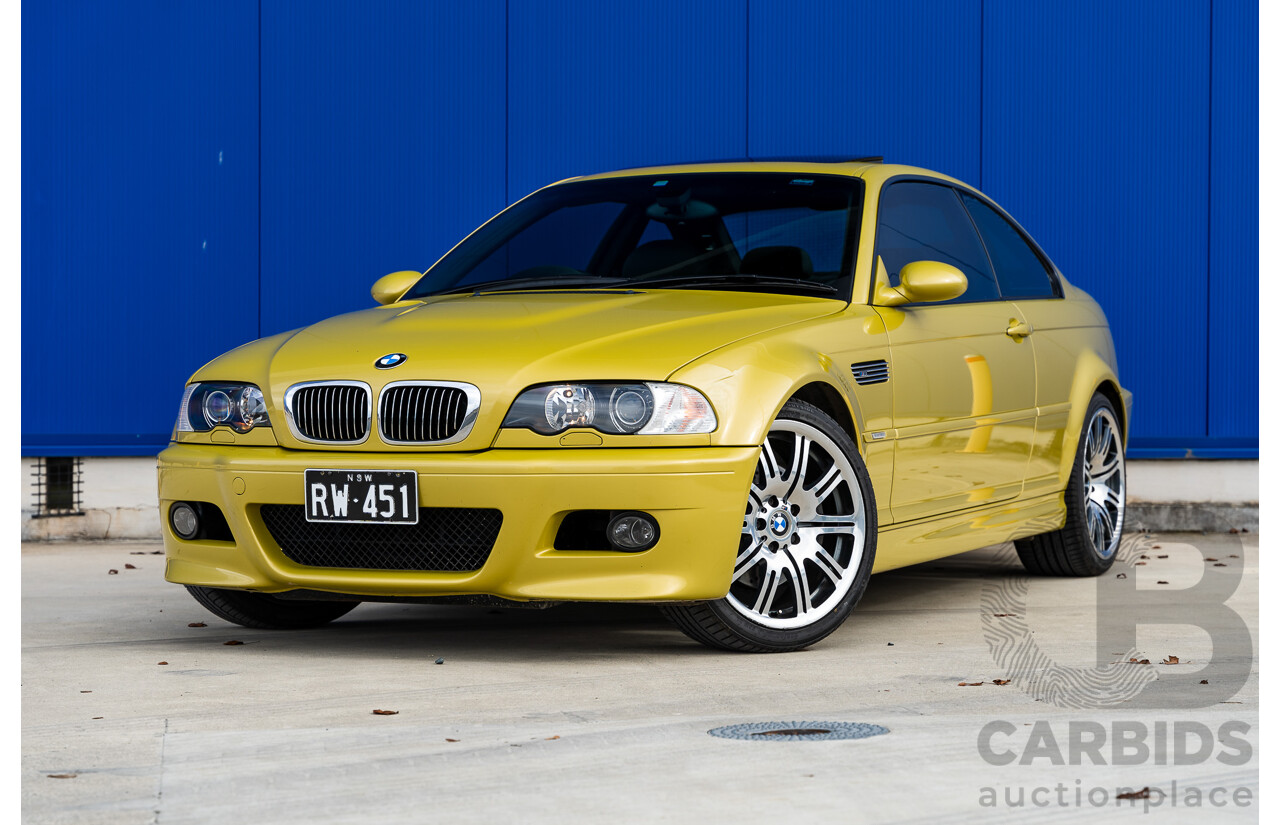 3/2003 BMW M3 E46 2d Coupe Pheonix Gold Metallic 3.2L