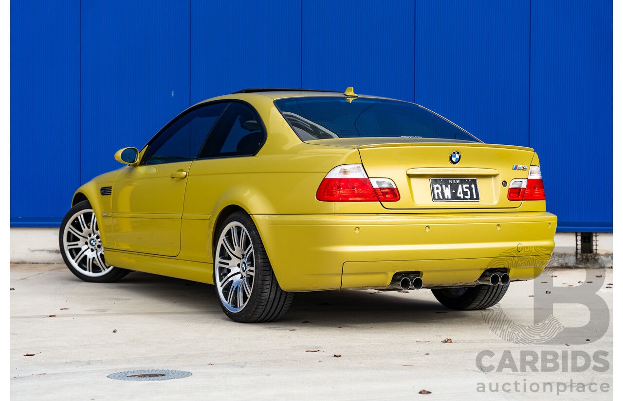 3/2003 BMW M3 E46 2d Coupe Pheonix Gold Metallic 3.2L