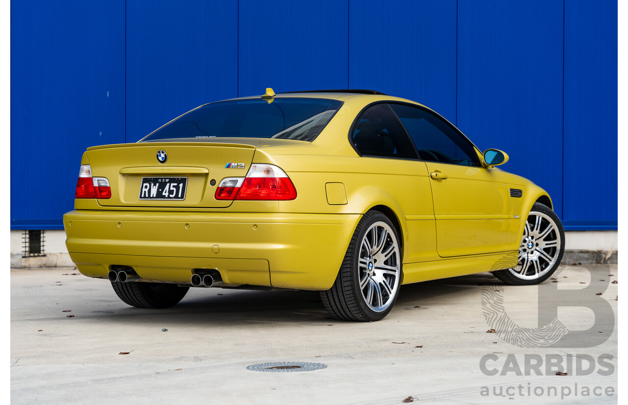 3/2003 BMW M3 E46 2d Coupe Pheonix Gold Metallic 3.2L