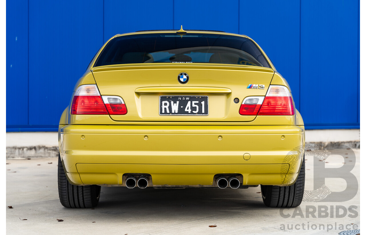 3/2003 BMW M3 E46 2d Coupe Pheonix Gold Metallic 3.2L