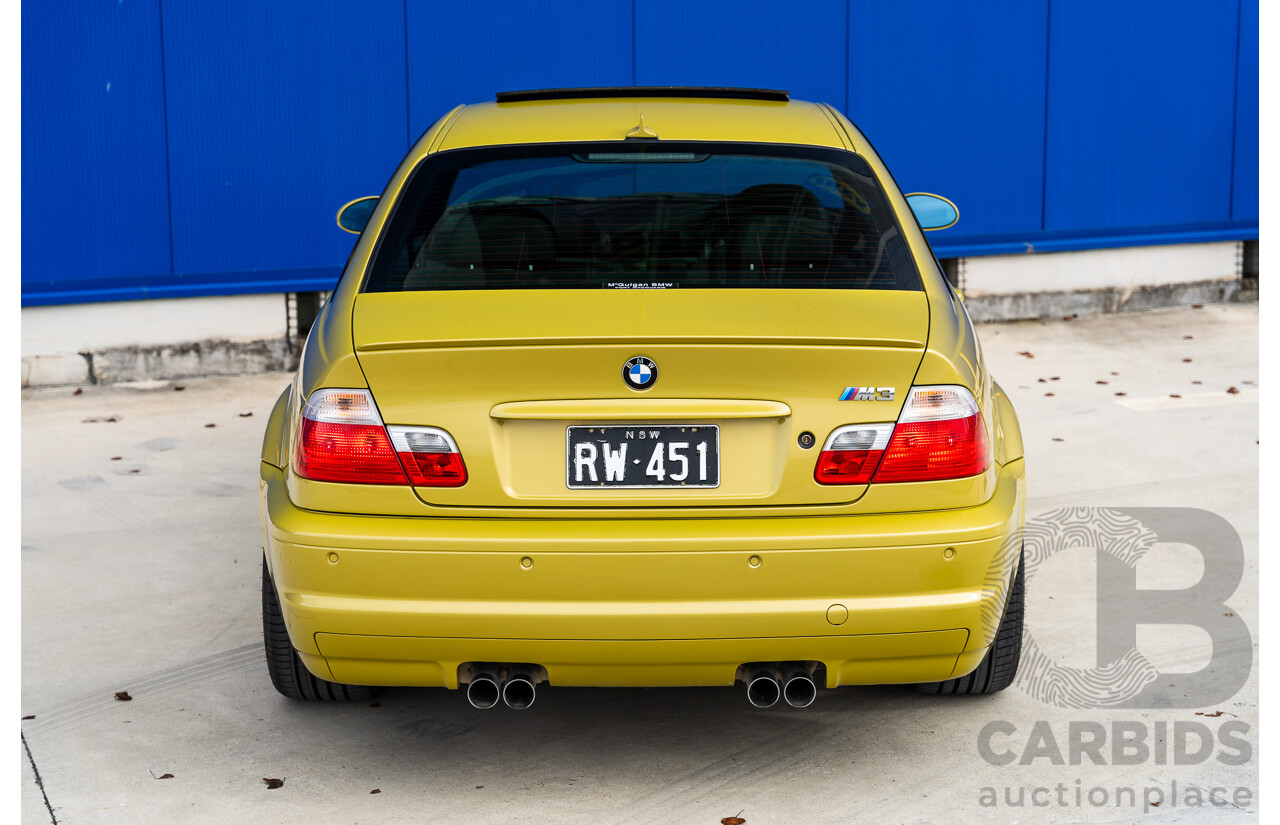 3/2003 BMW M3 E46 2d Coupe Pheonix Gold Metallic 3.2L