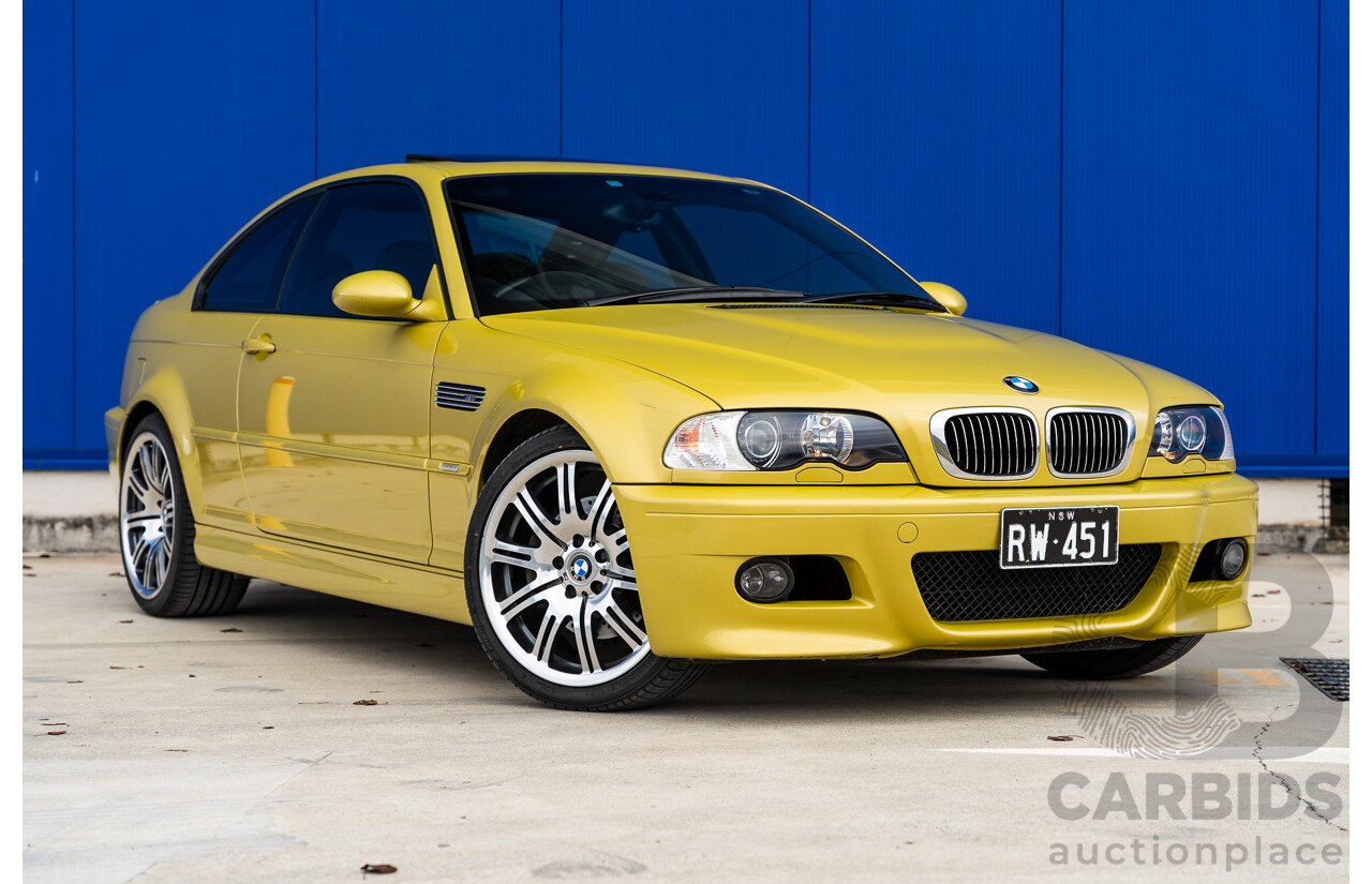 3/2003 BMW M3 E46 2d Coupe Pheonix Gold Metallic 3.2L