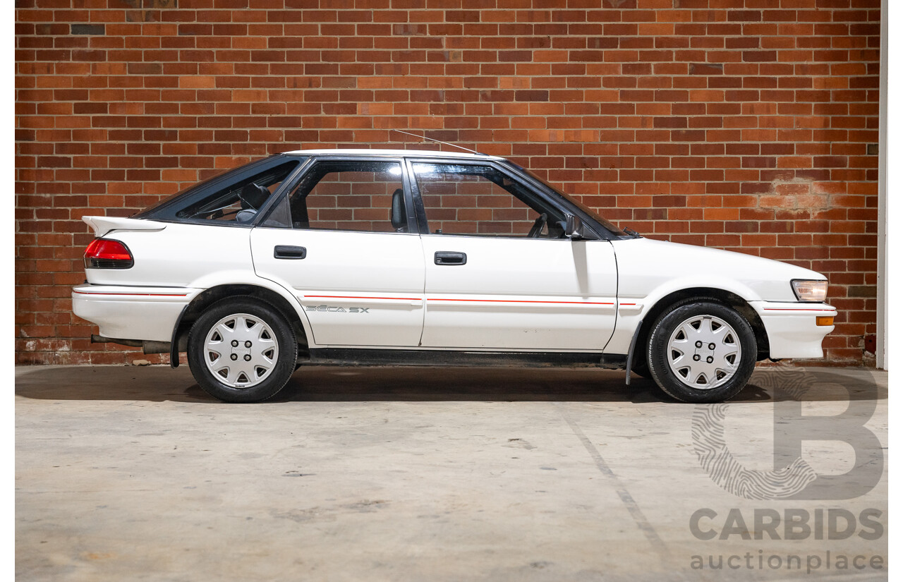 10/1990 Toyota Corolla SX SECA AE93 5d Liftback White 4A-GE 1.6L