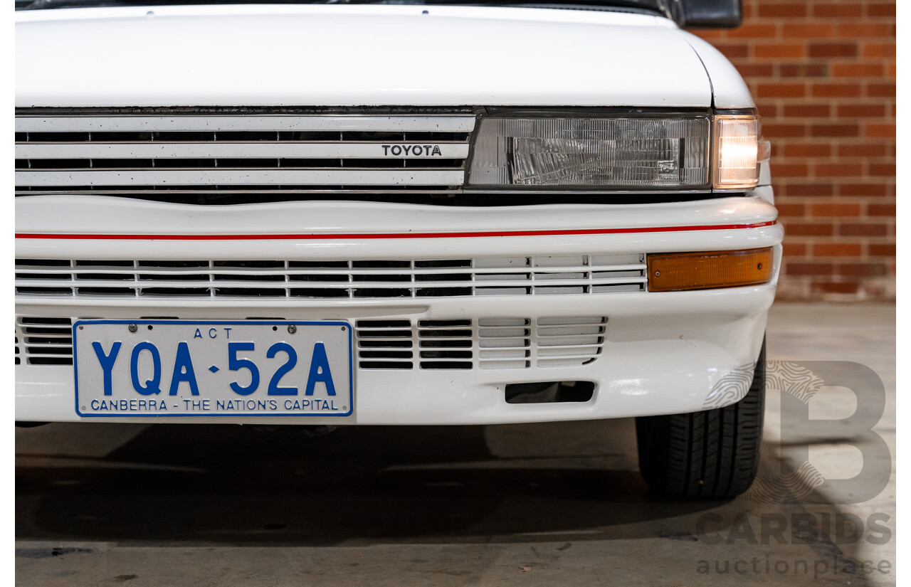 10/1990 Toyota Corolla SX SECA AE93 5d Liftback White 4A-GE 1.6L