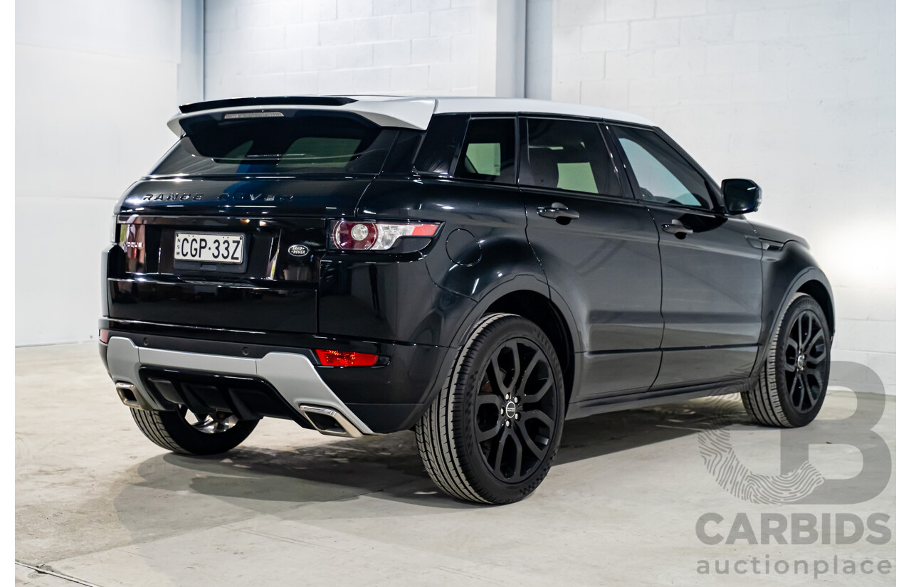 4/2012 Land Rover Range Rover Evoque SD4 Dynamic (AWD) LV 4d Wagon Santorini Black Turbo Diesel 2.2L