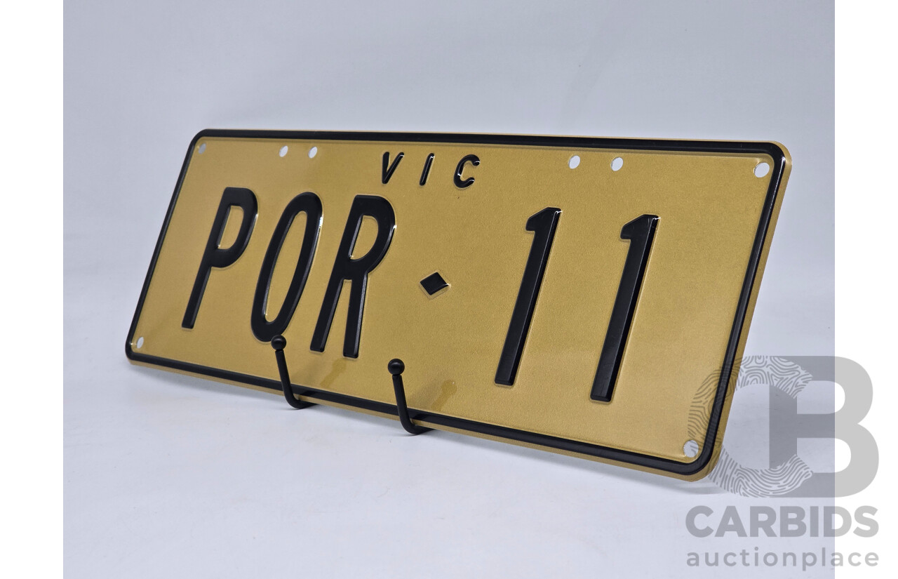 Victorian VIC Custom 5 Character Number Plate - POR.11