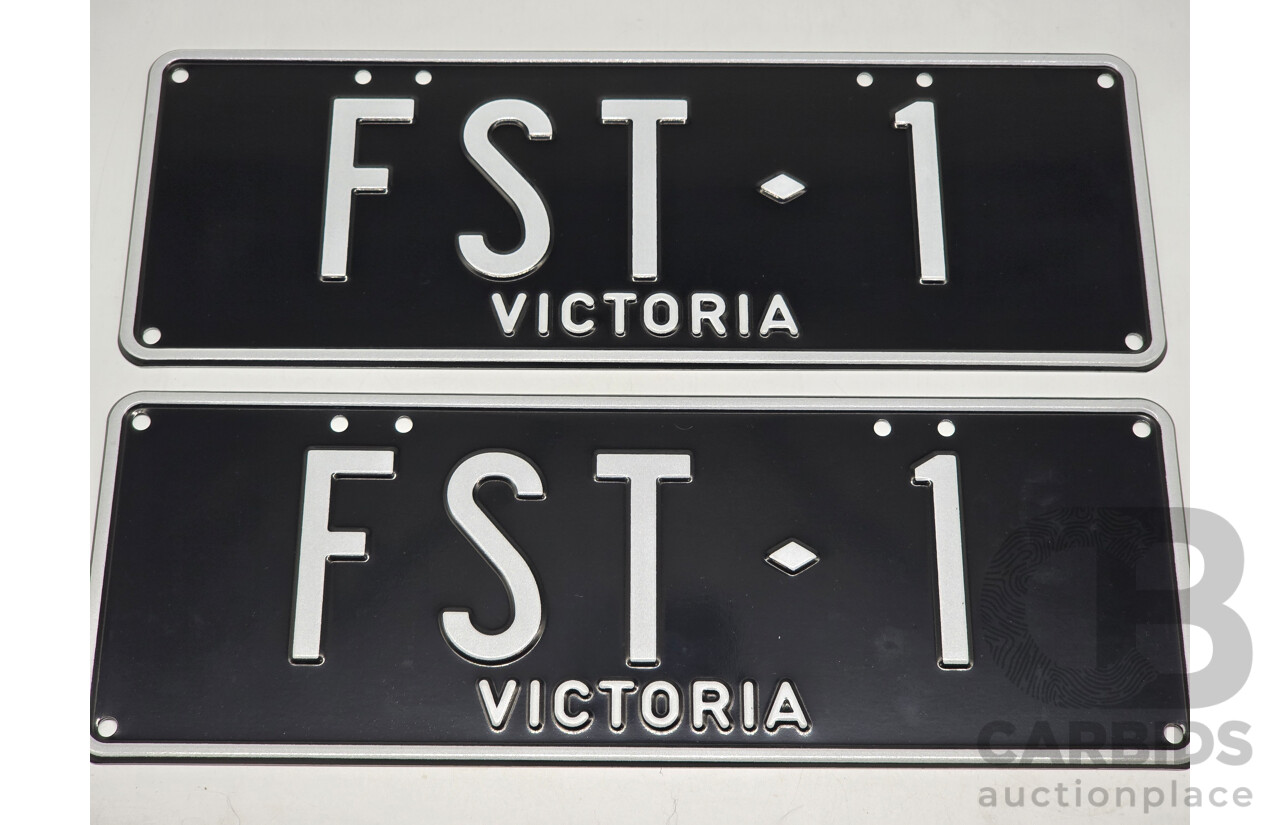 Victorian VIC Custom 4 Character Number Plate - FST.1