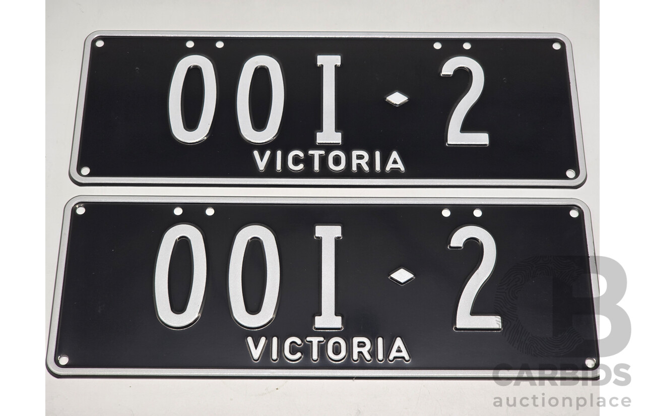 Victorian VIC Custom 4 Character Number Plate - 00I.2