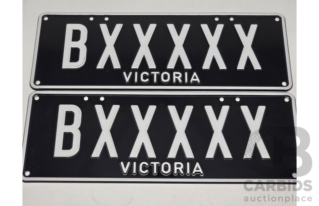 Victorian VIC Custom 6 Character Number Plate - BXXXXX