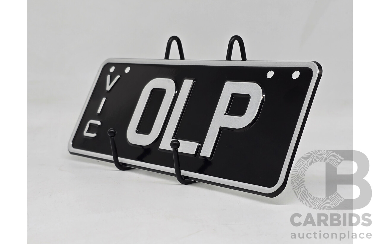 Victorian VIC Custom 3 Character Number Plate - OLP