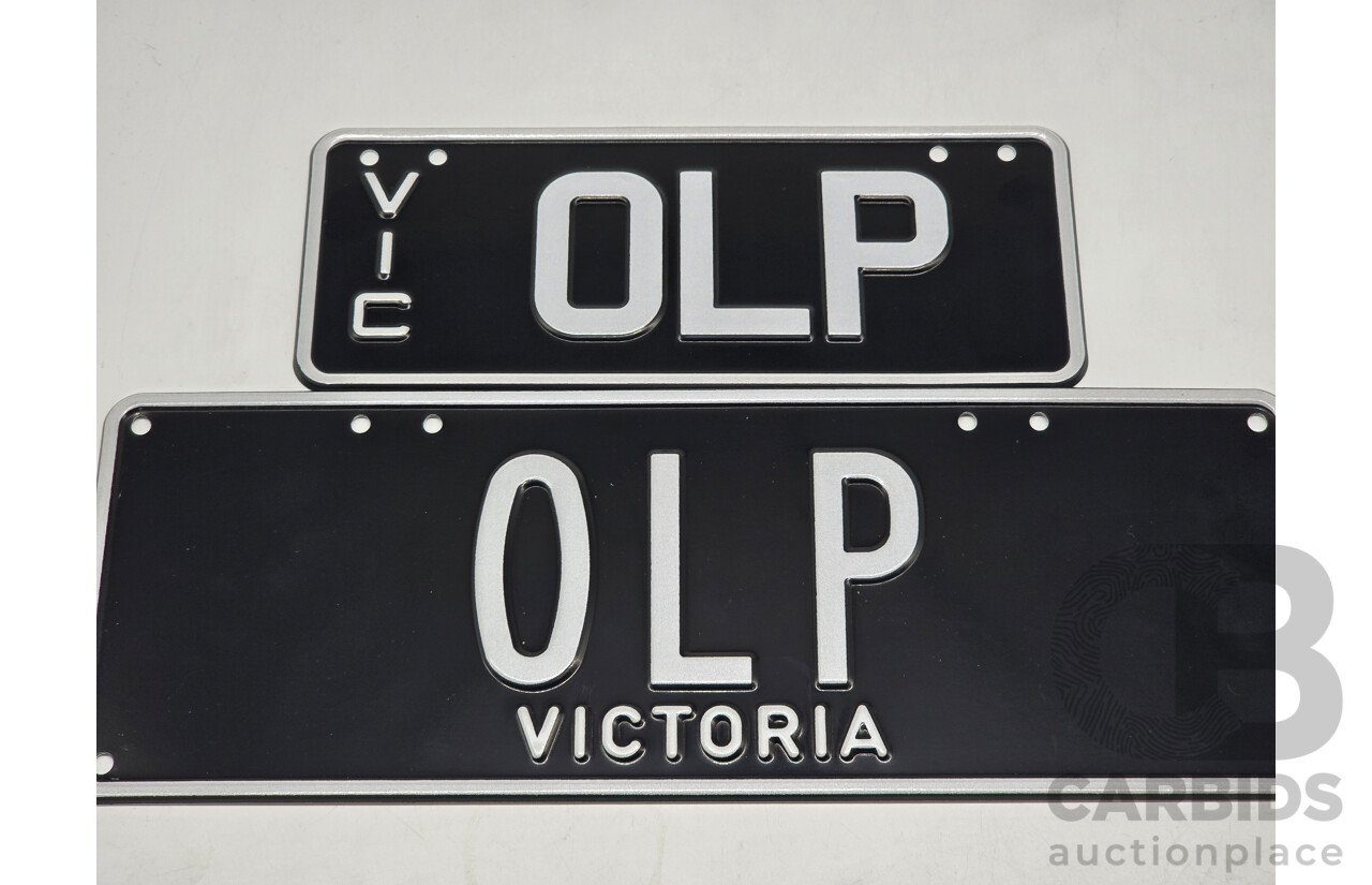 Victorian VIC Custom 3 Character Number Plate - OLP