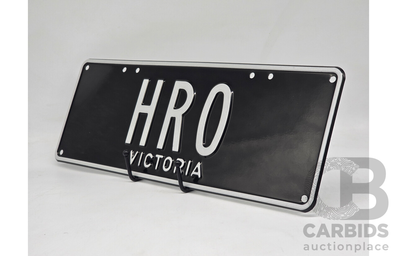 Victorian VIC Custom 3 Character Number Plate - HRO