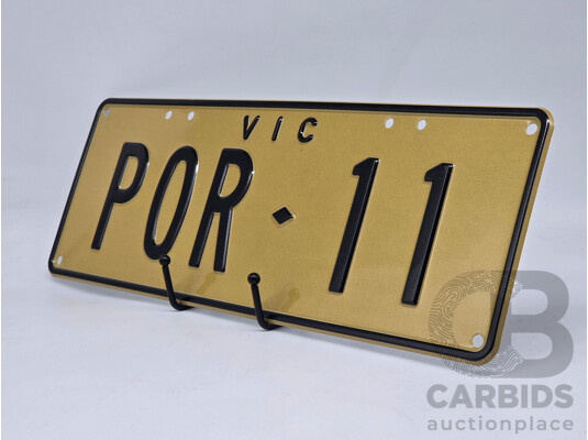 Victorian VIC Custom 5 Character Number Plate - POR.11