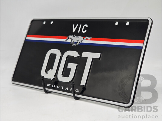 Victorian VIC Custom 3 Character Number Plate - QGT