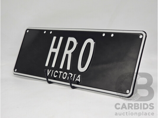 Victorian VIC Custom 3 Character Number Plate - HRO