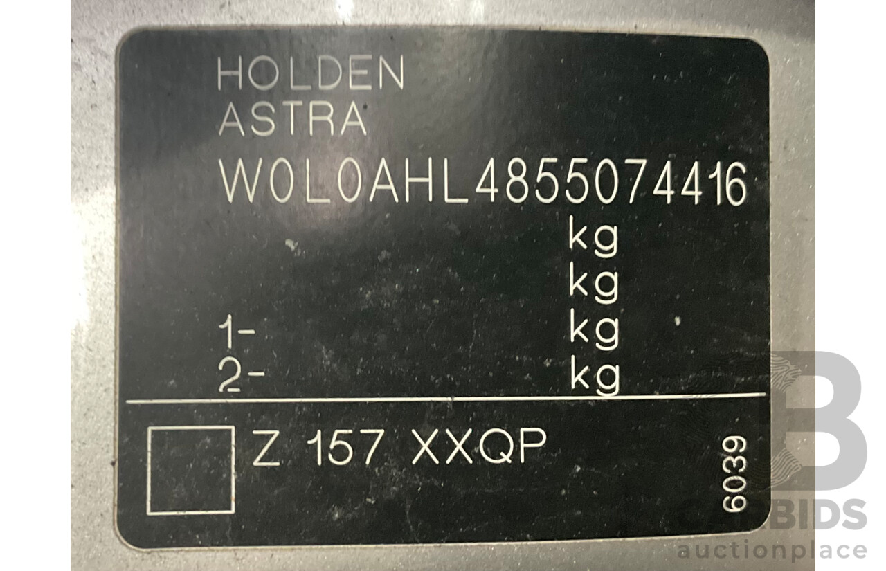 2/2005 Holden Astra CD AH 5d Hatchback Silver 1.8L