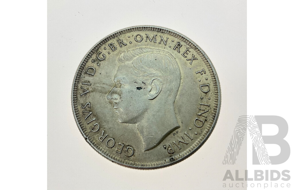 Australian 1938 Silver One Crown Coin .925