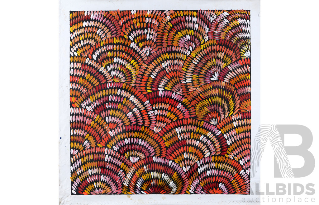 Janet Golder Kngwarreye, (20th Century, Indigenous-Australian, 1973-), Bush Leaves (2020), Acrylic on Canvas, 69 X 72 Cm (image)