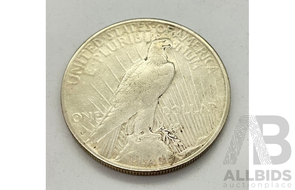 USA 1922 Silver Peace Dollar, San Francisco Mint .900