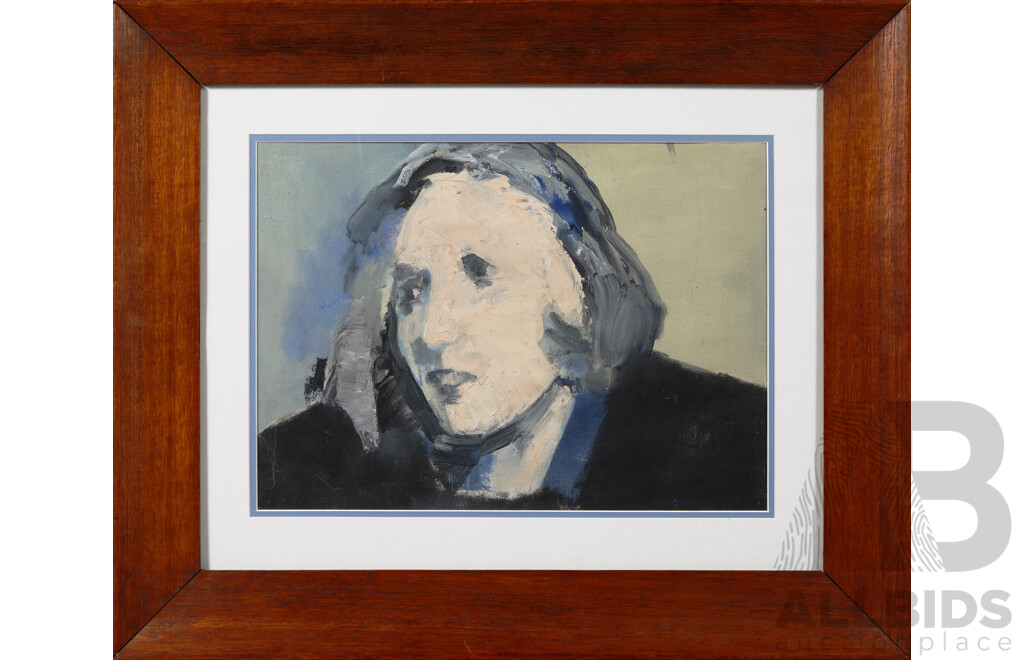 Christine Johnson, (20th Century, Australian, 1958/9-), Self Portrait 1979, Acrylic on Canvas, 50 x 60 cm (frame)