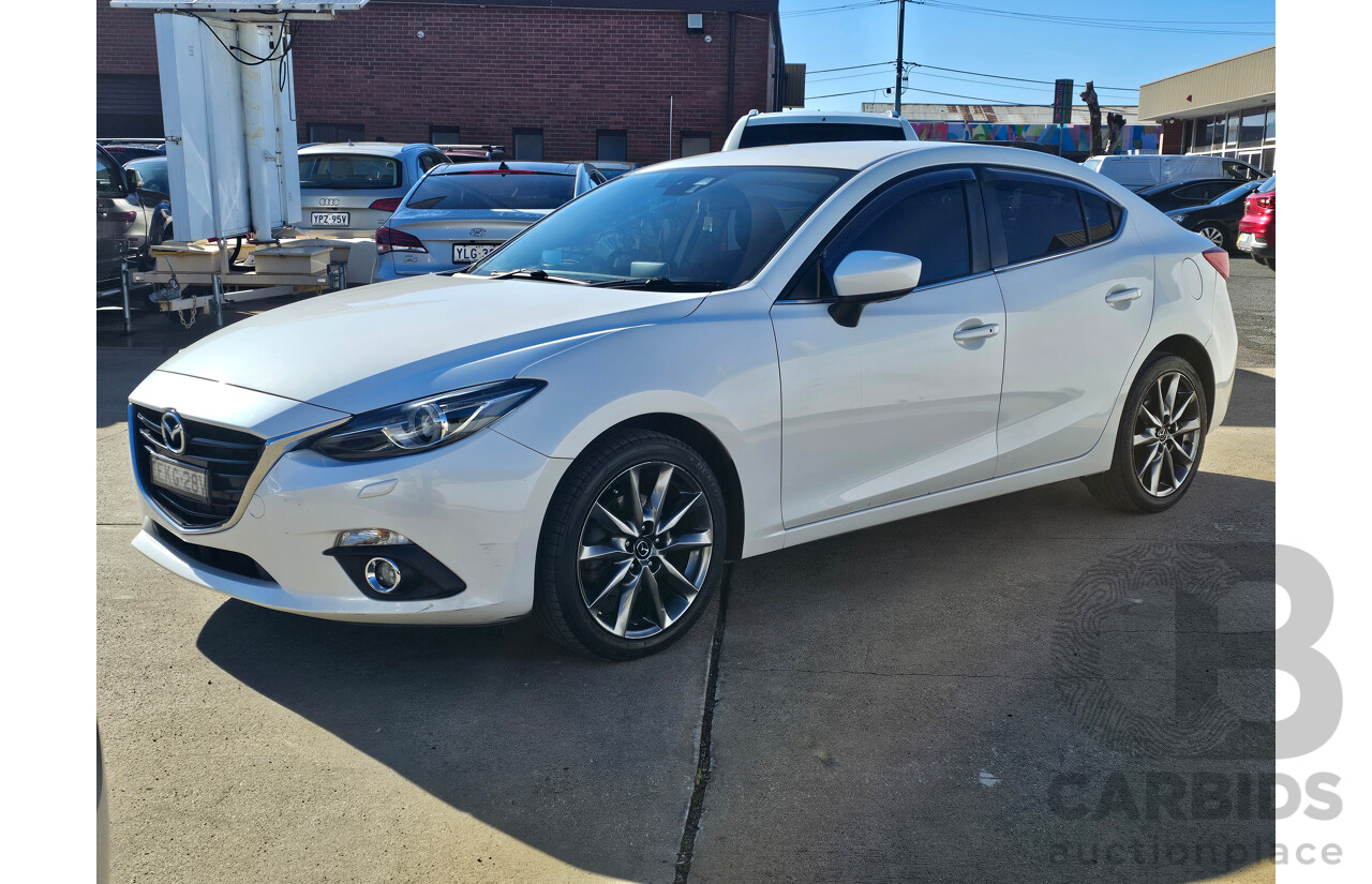 4/2014 Mazda 3 SP25 GT BM Skyactiv 4d Sedan Pearl White 2.5L