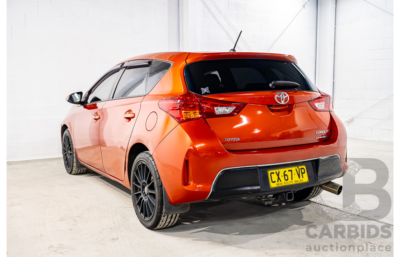 3/2015 Toyota Corolla Levin SX ZRE182R MY15 4d Hatchback Inferno Metallic Orange 1.8L