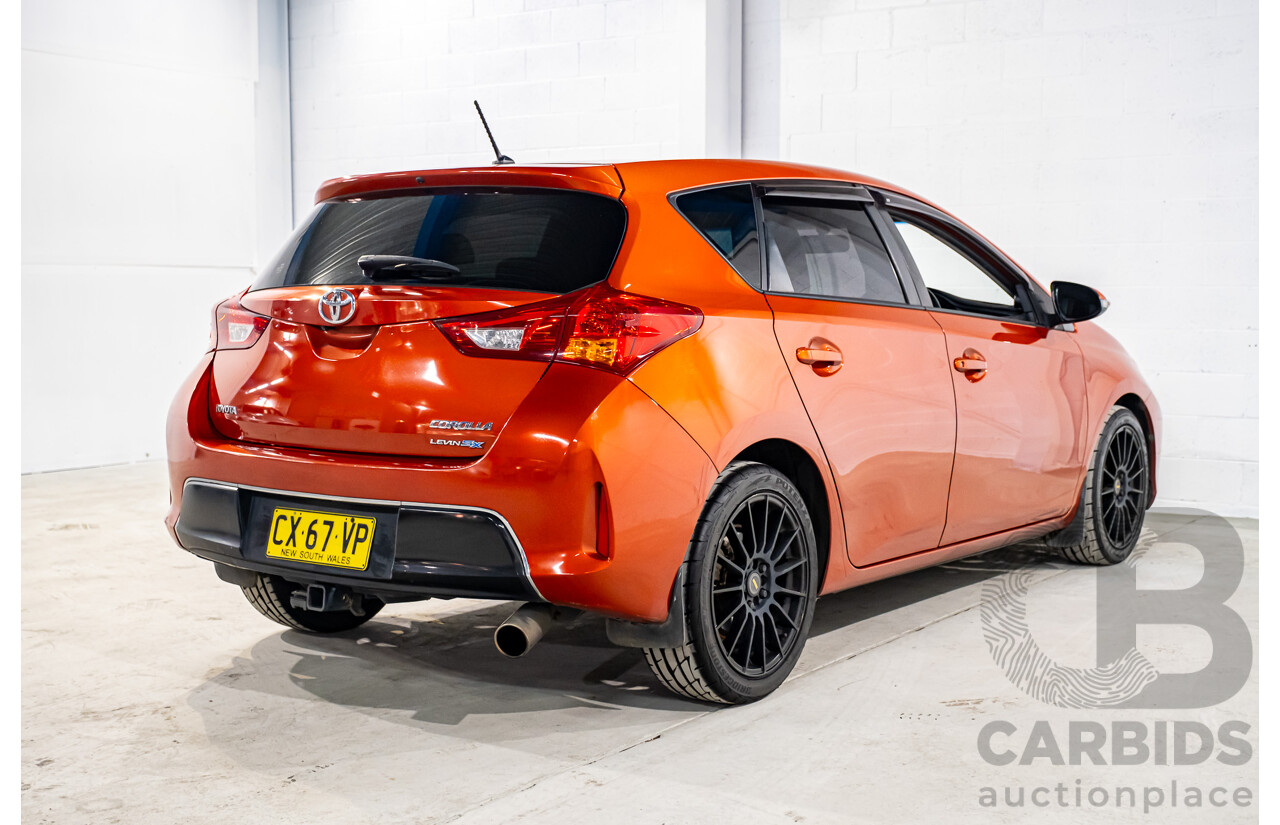 3/2015 Toyota Corolla Levin SX ZRE182R MY15 4d Hatchback Inferno Metallic Orange 1.8L