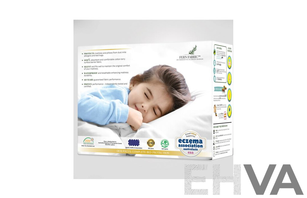 FERN FABRIC Cot Size Mattress Protector & Pillow Protecotr - Total ORP $115.00