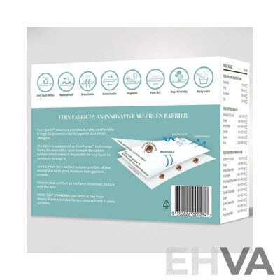 FERN FABRIC Cot Size Mattress Protector & Pillow Protecotr - Total ORP $115.00