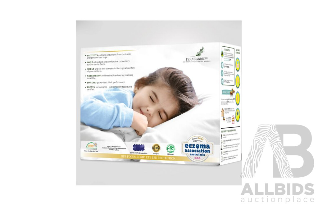 FERN FABRIC Single Size Mattress Protector - ORP $109.00