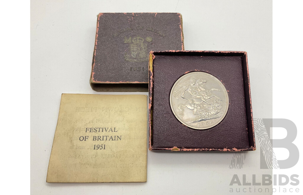 Festival of Britain 1951 Commemorative Five Shilling Coin