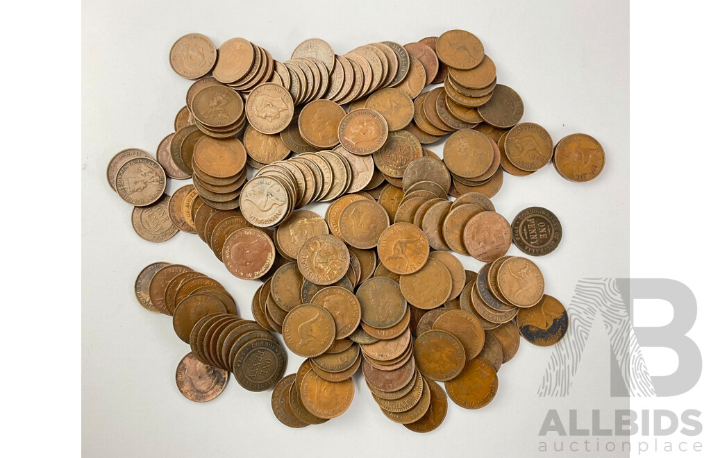 Collection of Australian KGV, KGVI and QE2 Pennies - Approximately 1.75 Kilograms