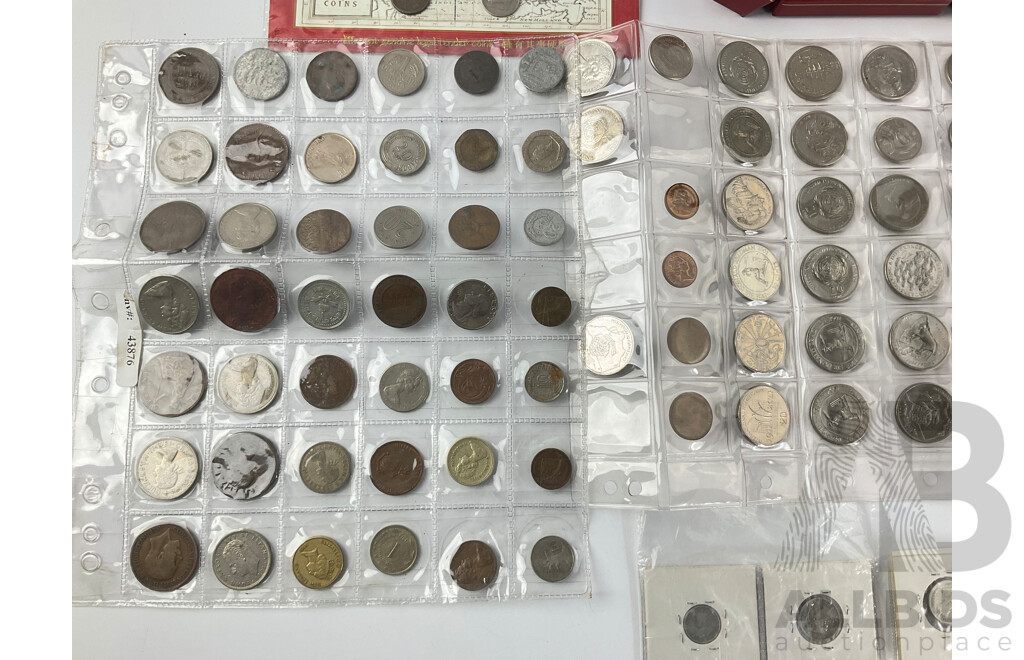 Collection of International Coins and Medallions Including Australian 1924-27 Theepence, Sixpence and Florins, Commemorative Twenty Cent Coins, Asia Coins Set, Nederlands Coin Set, 1969 Nickel Coinage and 1988 First State Medallions