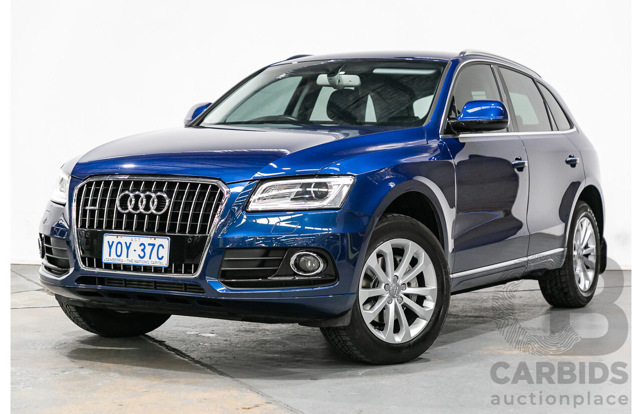 7/2015 Audi Q5 2.0 TFSI Quattro (AWD) 8R MY15 4d Wagon Scuba Blue Metallic Turbo 2.0L