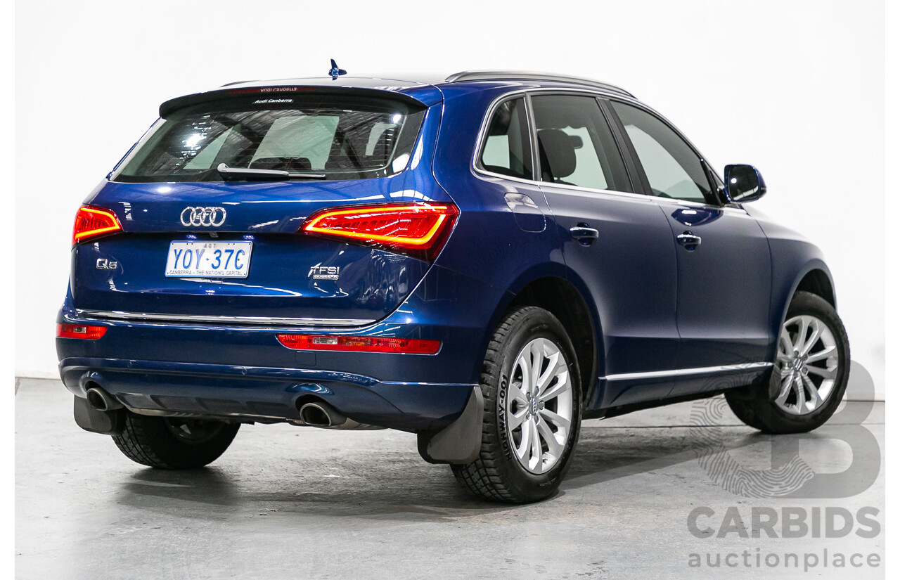 7/2015 Audi Q5 2.0 TFSI Quattro (AWD) 8R MY15 4d Wagon Scuba Blue Metallic Turbo 2.0L