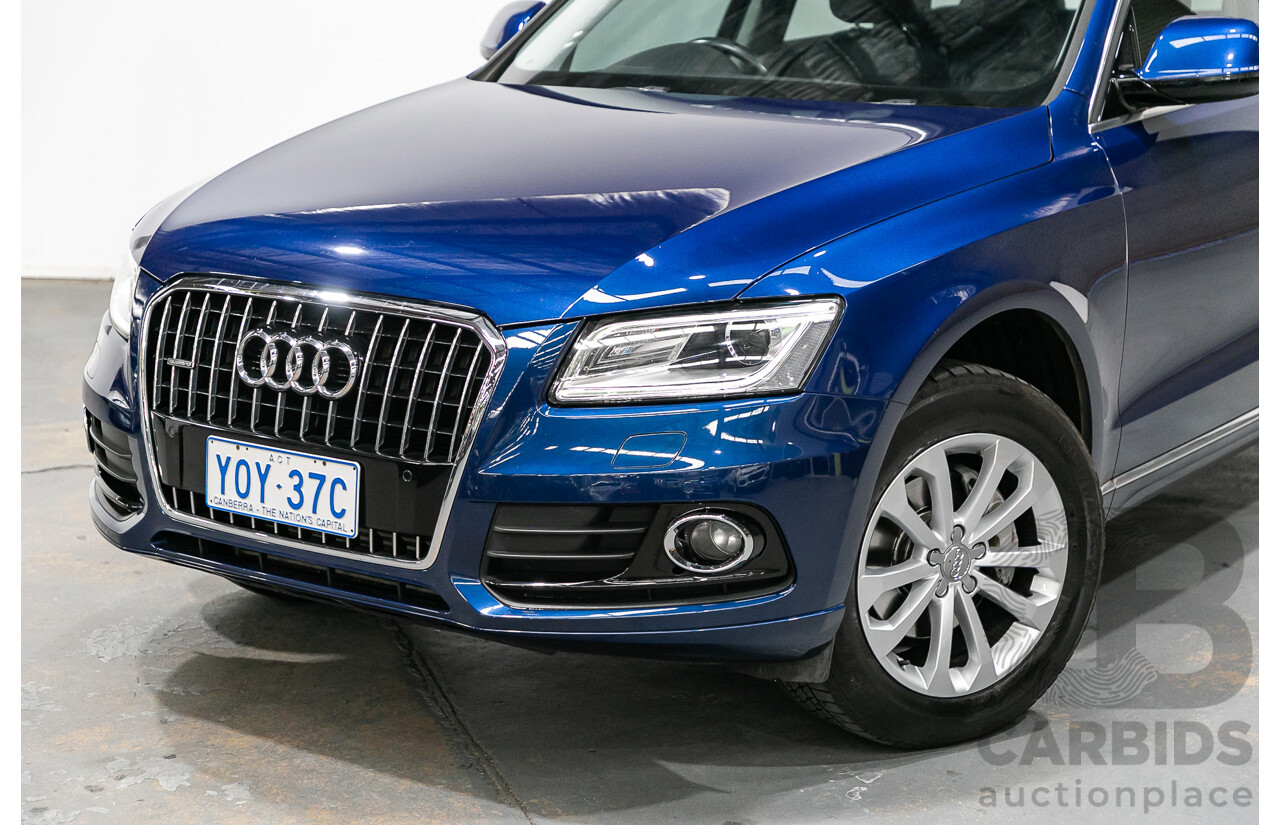 7/2015 Audi Q5 2.0 TFSI Quattro (AWD) 8R MY15 4d Wagon Scuba Blue Metallic Turbo 2.0L