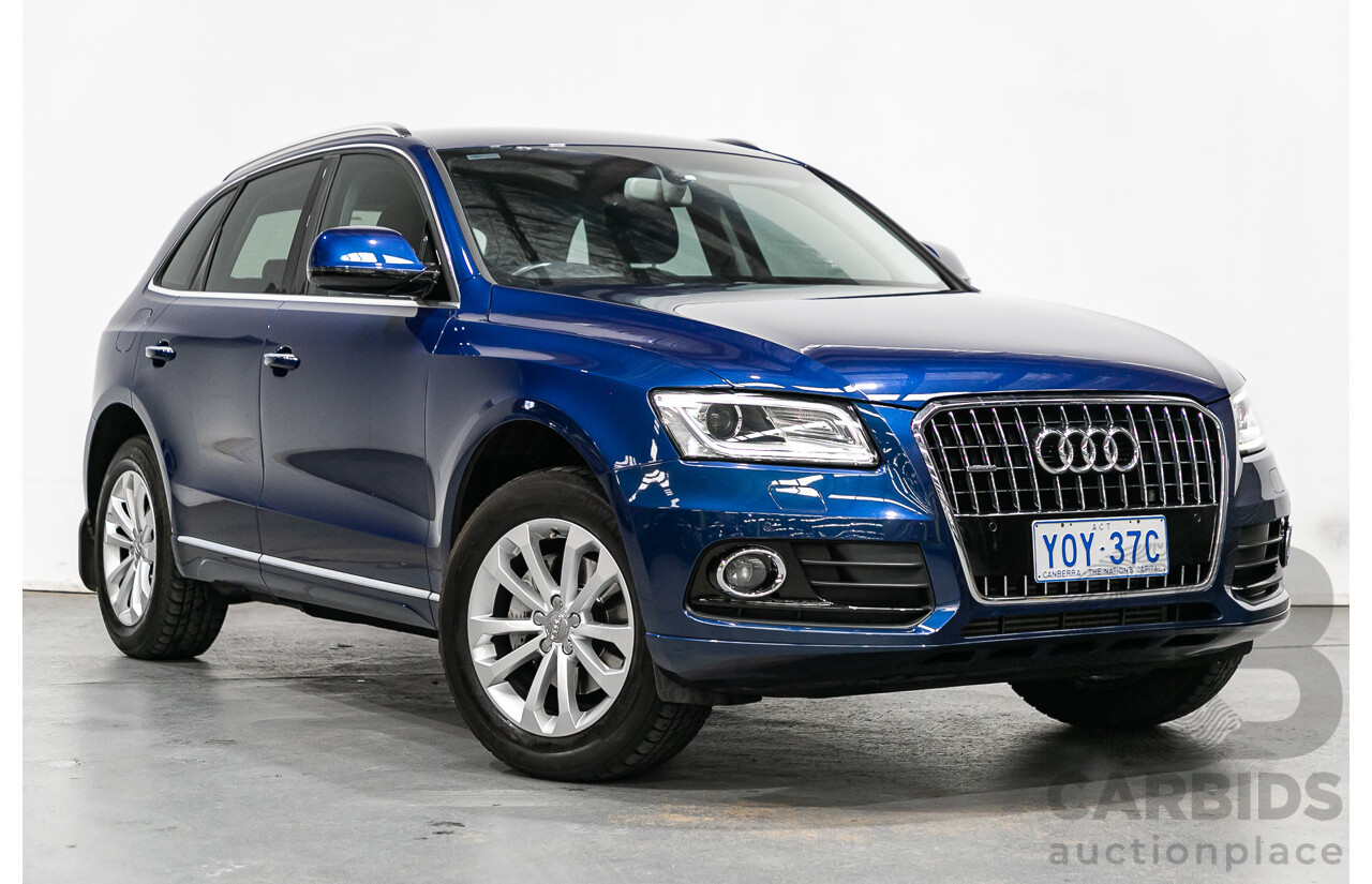 7/2015 Audi Q5 2.0 TFSI Quattro (AWD) 8R MY15 4d Wagon Scuba Blue Metallic Turbo 2.0L