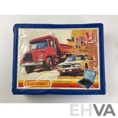 Vintage Matchbox Carry Case, Boxed Matchbox 1990's Cars and Trucks, Limited Edition NASCAR and NFL Cars