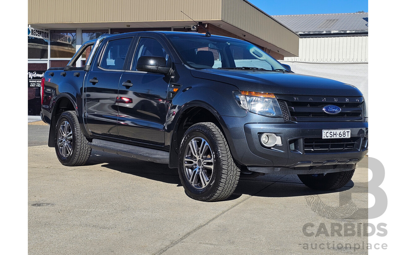 3/2014 Ford Ranger XLS 3.2 (4x4) PX Dual Cab Utility Metropolitan Grey 3.2L