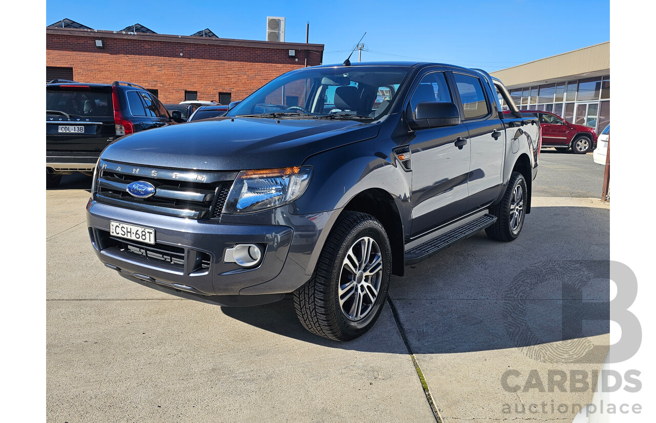 3/2014 Ford Ranger XLS 3.2 (4x4) PX Dual Cab Utility Metropolitan Grey 3.2L