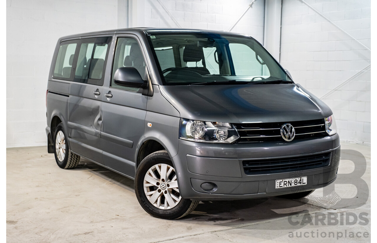 4/2014 Volkswagen Multivan Comfortline TDI340 T5 MY13 4d Wagon Metallic Grey Turbo Diesel 2.0L - 7 Seater