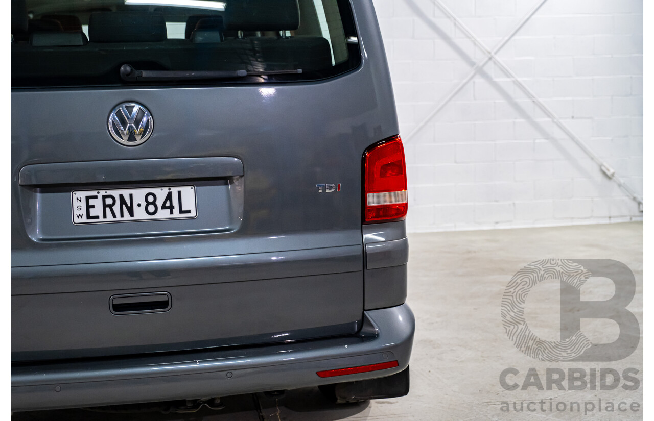 4/2014 Volkswagen Multivan Comfortline TDI340 T5 MY13 4d Wagon Metallic Grey Turbo Diesel 2.0L - 7 Seater